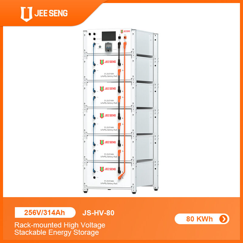 Rack-mounted High Voltage Stackable lithium battery for solar