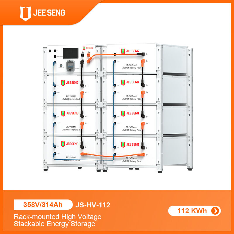 Rack-mounted High Voltage Stackable lithium battery for solar