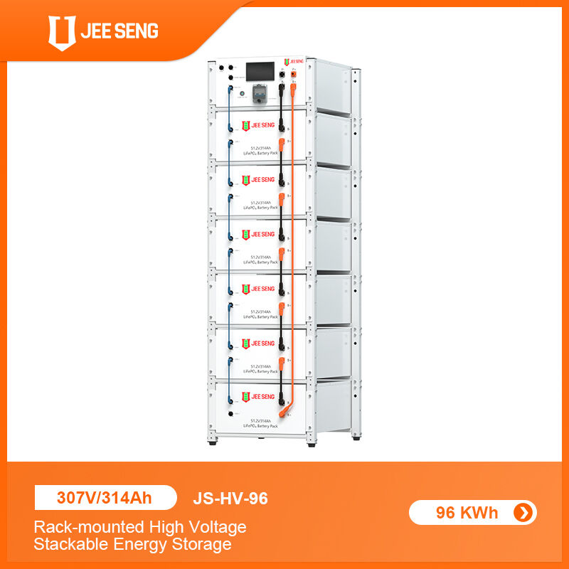 Rack-mounted High Voltage Stackable lithium battery for solar